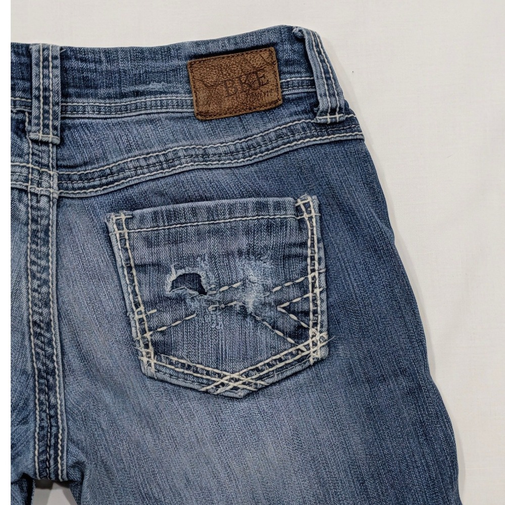 BKE Culture Bootcut Jeans Womens 29R Medium Wash Distressed Low Rise Denim